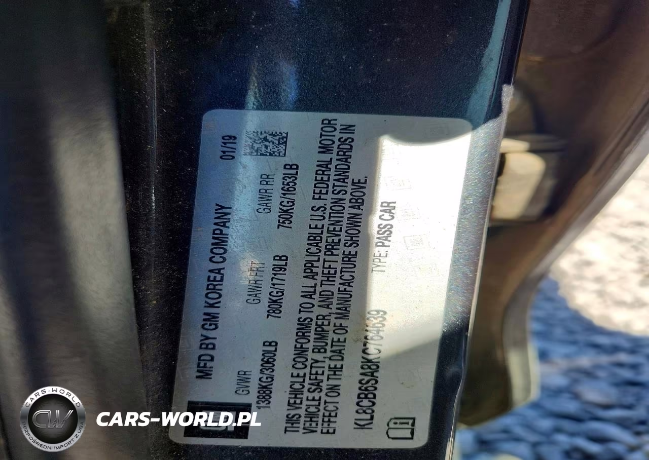 2019 Chevrolet Spark Ls VIN:KL8CB6SA8KC764639 - 12
