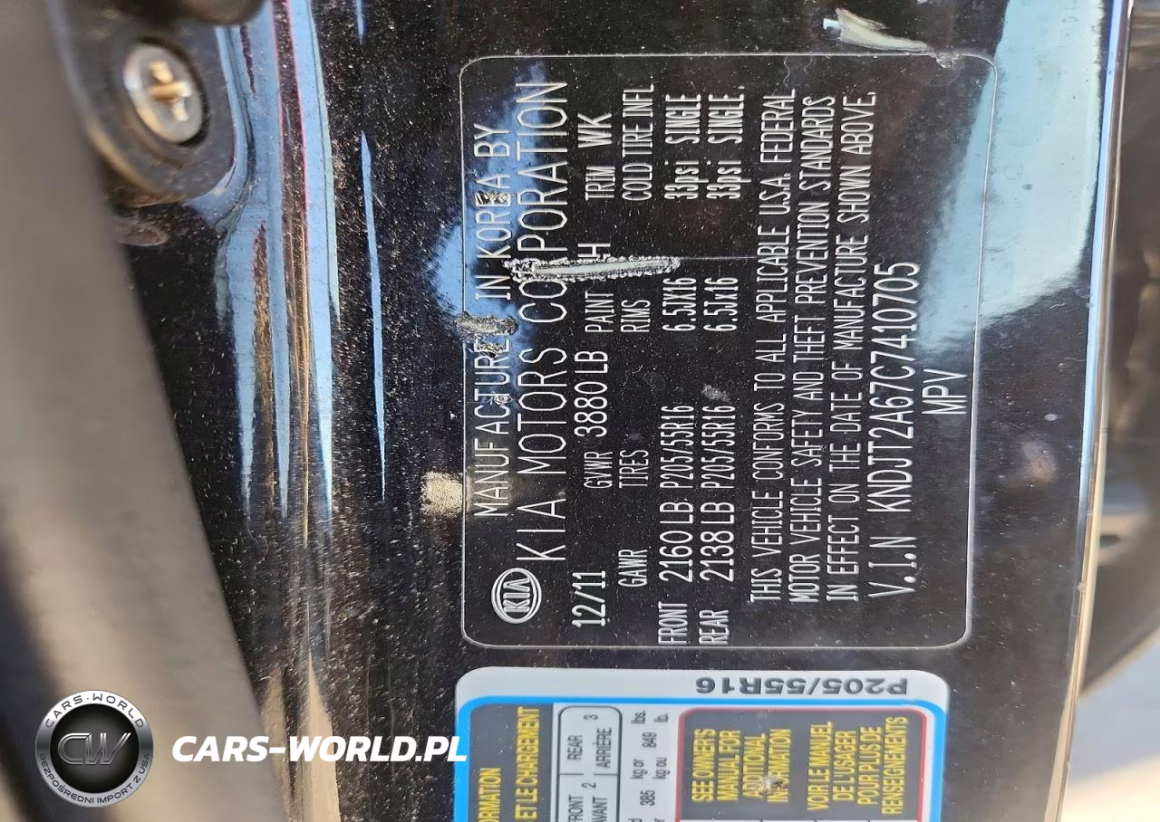 2012 Kia Soul + VIN:KNDJT2A67C7410705 - 13