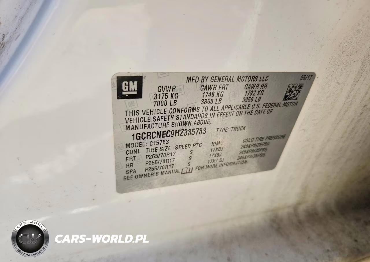 2017 Chevrolet Silverado C1500 VIN:1GCRCNEC9HZ335733 - 12