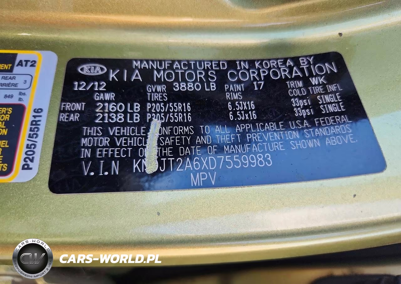 2013 Kia Soul + VIN:KNDJT2A6XD7559983 - 13