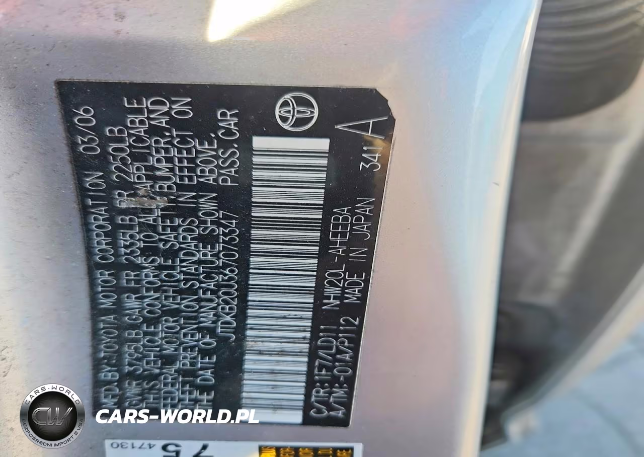 2006 Toyota Prius Base VIN:JTDKB20U367073347 - 12