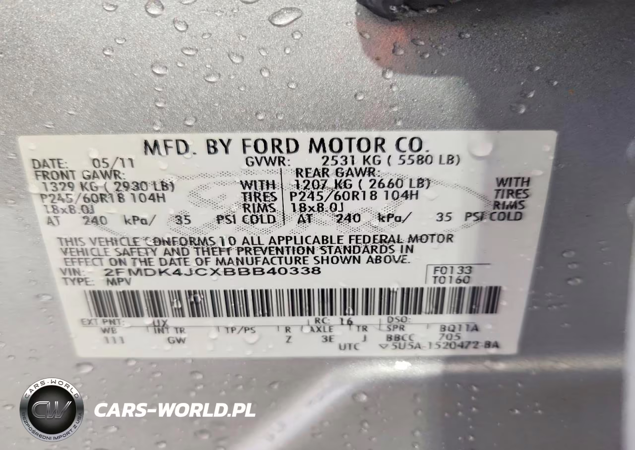 2011 Ford Edge Sel VIN:2FMDK4JCXBBB40338 - 13