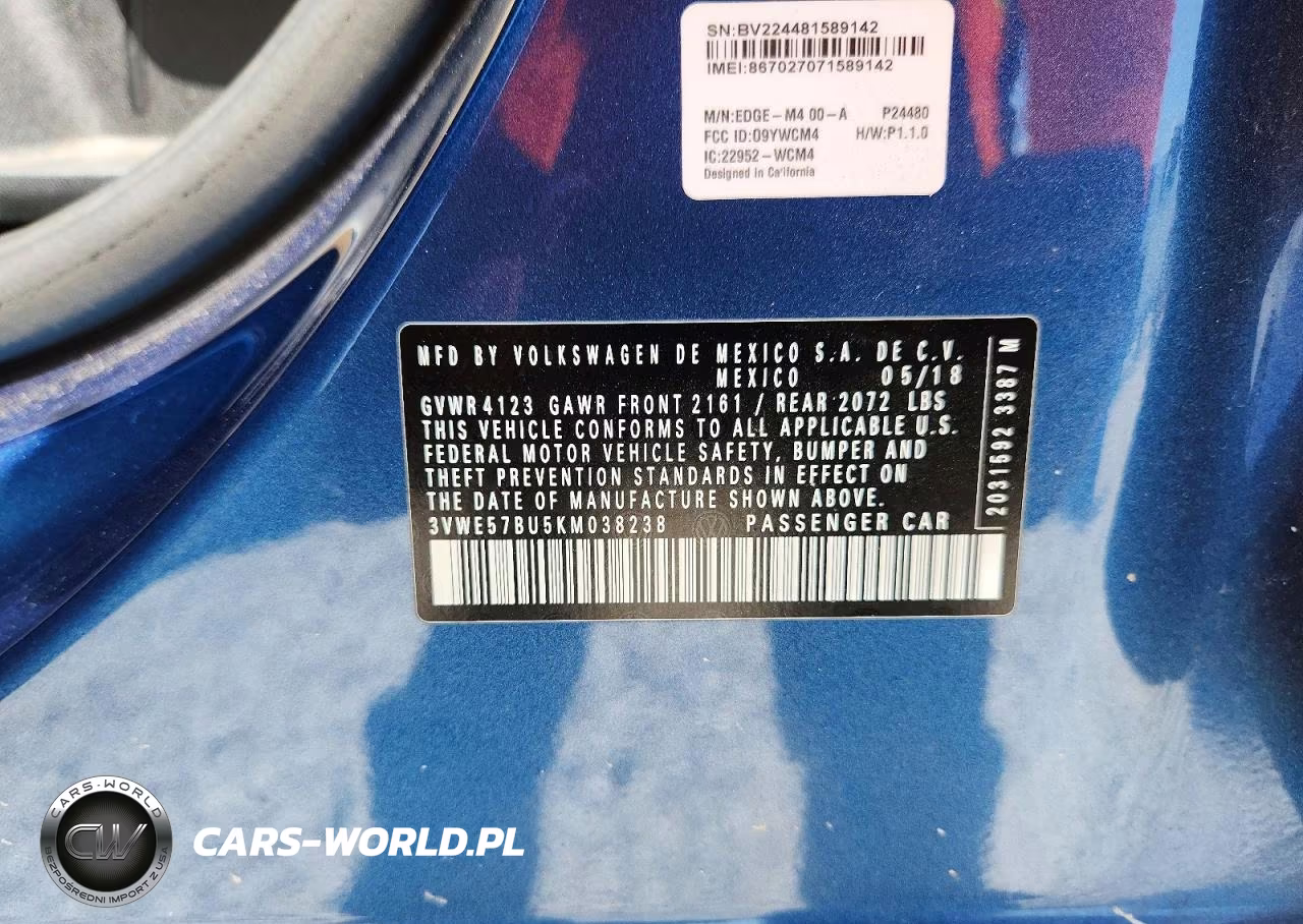 2019 Volkswagen Jetta Sel VIN:3VWE57BU5KM038238 - 12