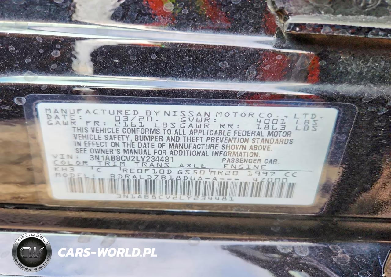 2020 Nissan Sentra Sv VIN:3N1AB8CV2LY234481 - 12