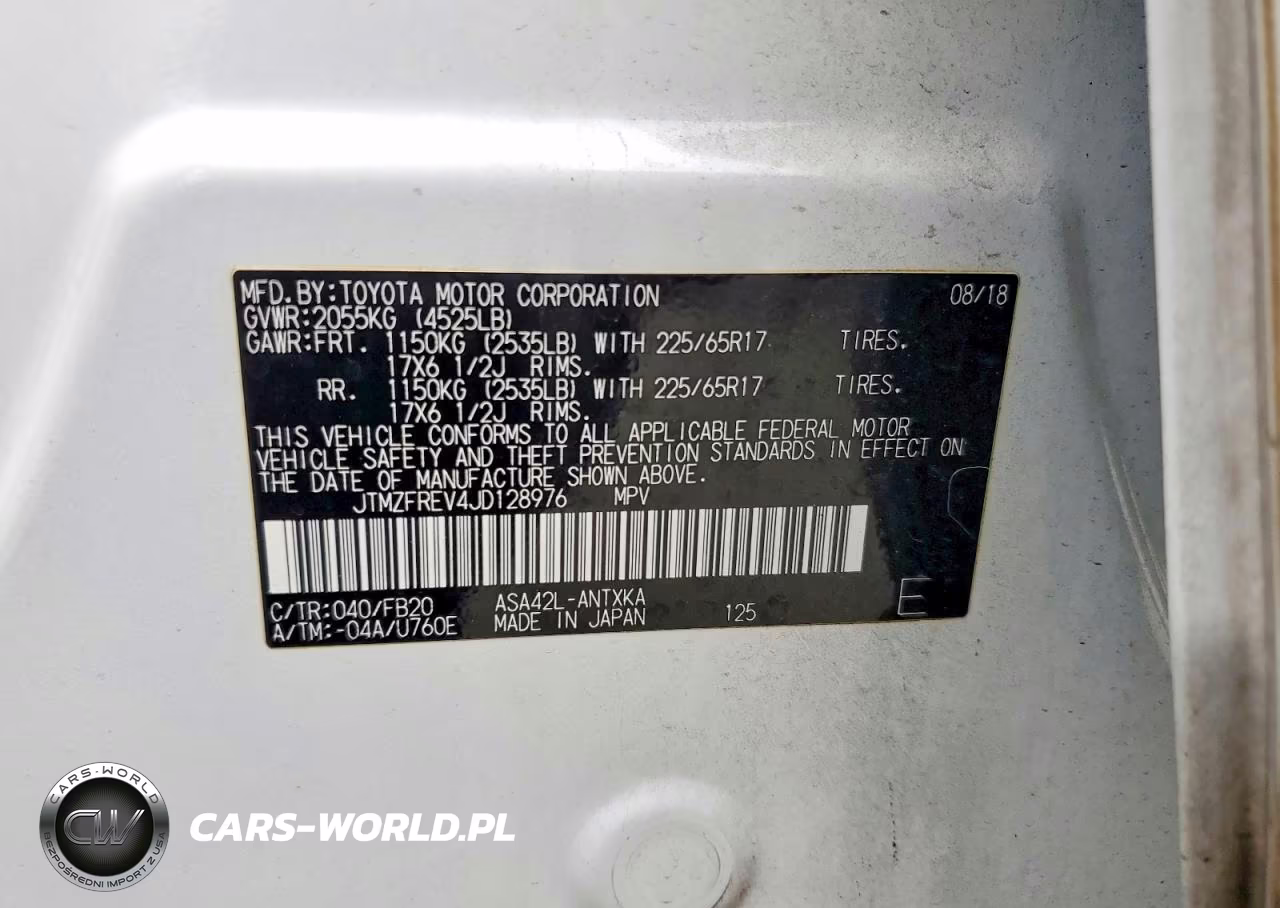 2018 Toyota Rav4 Le VIN:JTMZFREV4JD128976 - 14