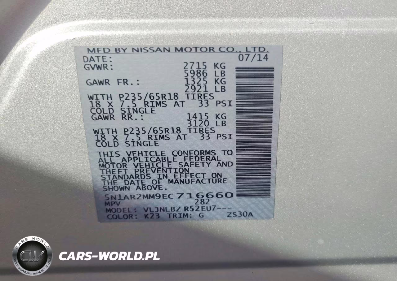 2014 Nissan Pathfinder S VIN:5N1AR2MM9EC716660 - 13