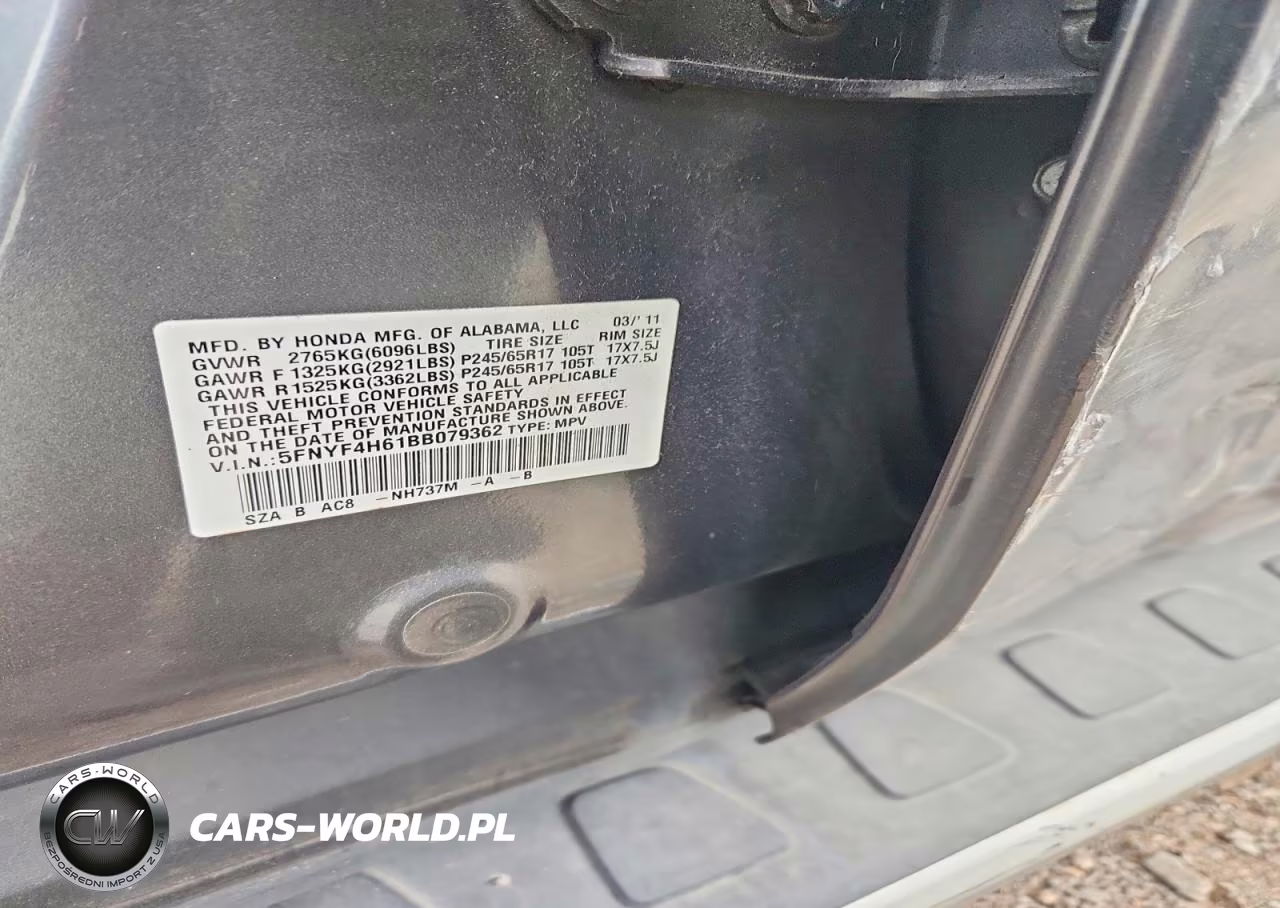 2011 Honda Pilot Exl VIN:5FNYF4H61BB079362 - 13