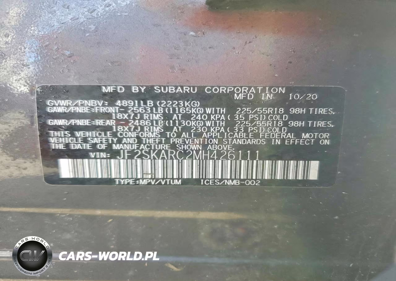 2021 Subaru Forester Sport VIN:JF2SKARC2MH426111 - 13