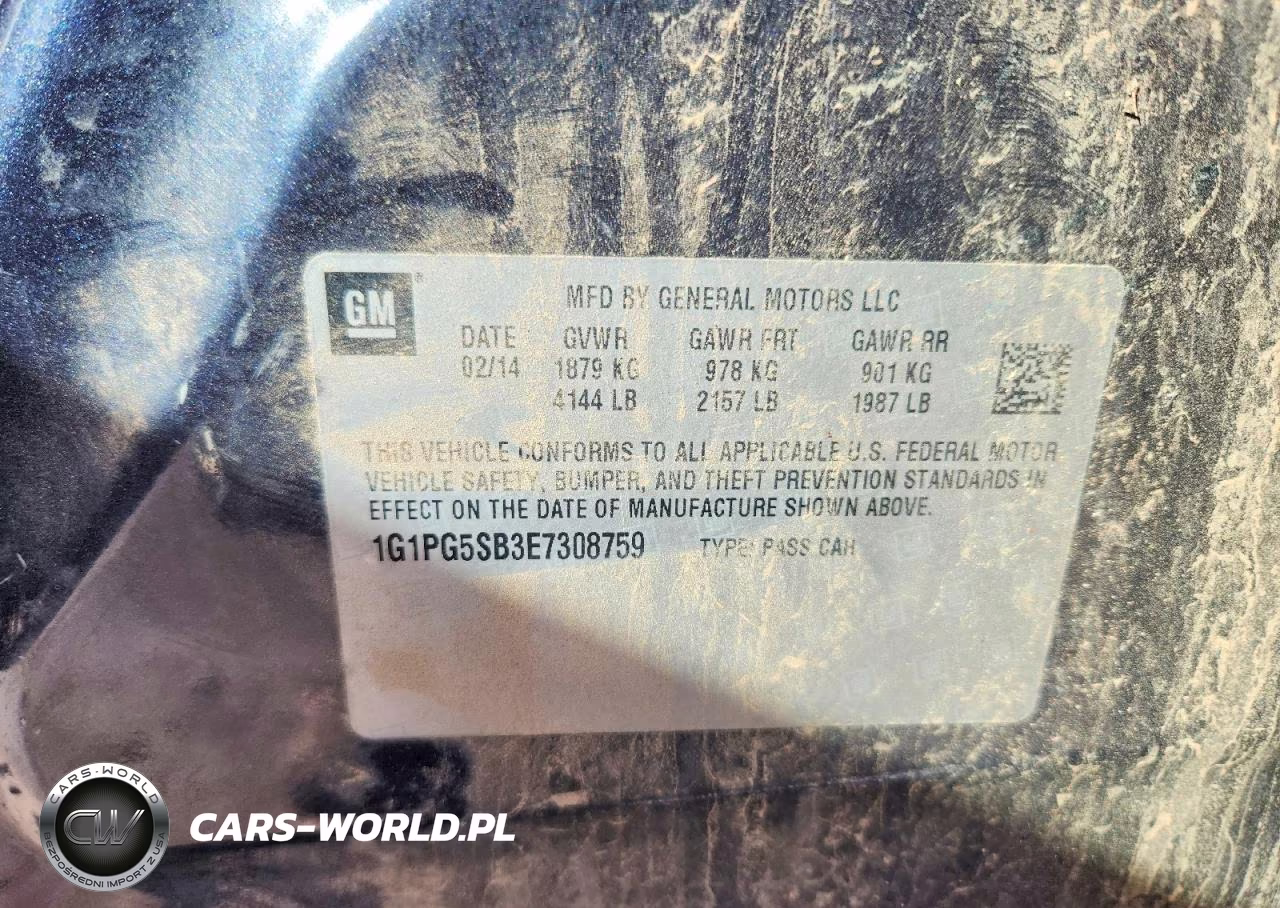 2014 Chevrolet Cruze Ltz VIN:1G1PG5SB3E7308759 - 12