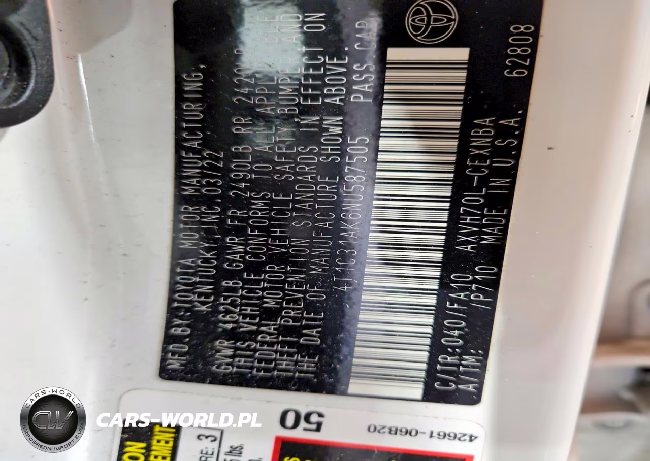 2022 Toyota Camry Le VIN:4T1C31AK6NU587505 - 12