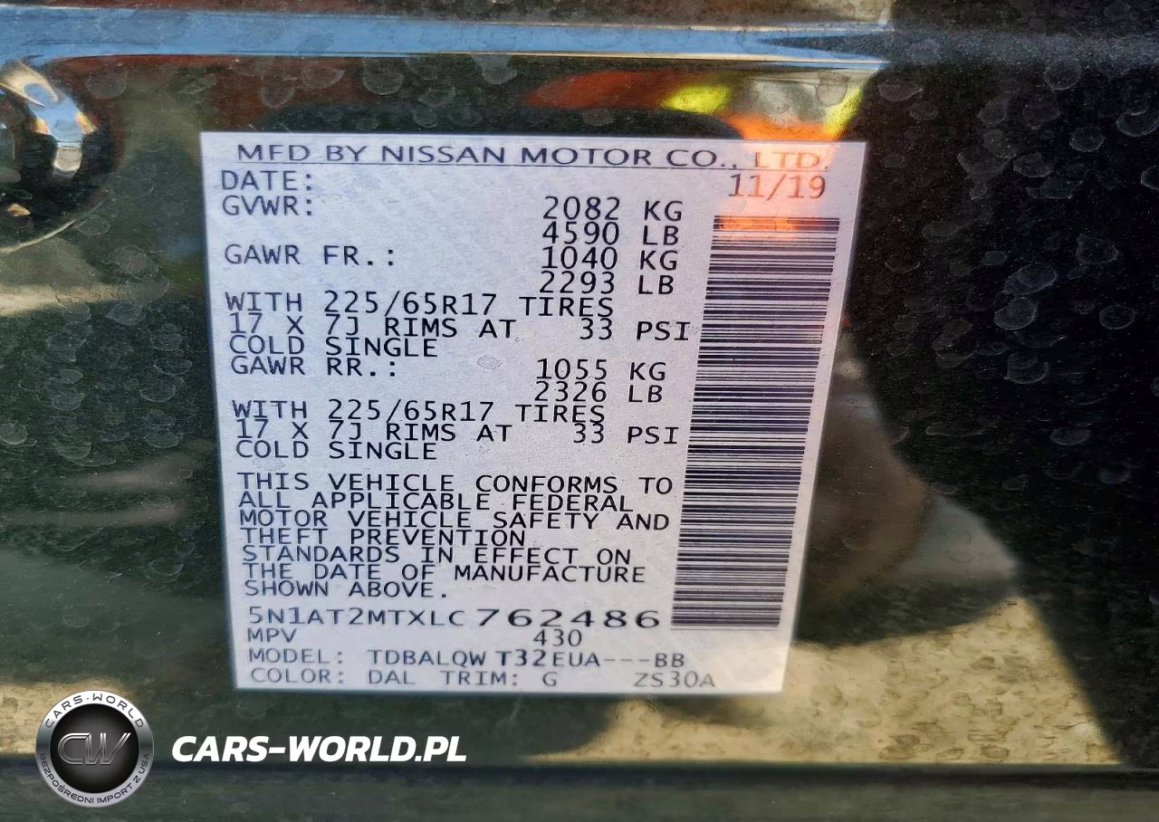 2020 Nissan Rogue Sv VIN:5N1AT2MTXLC762486 - 14