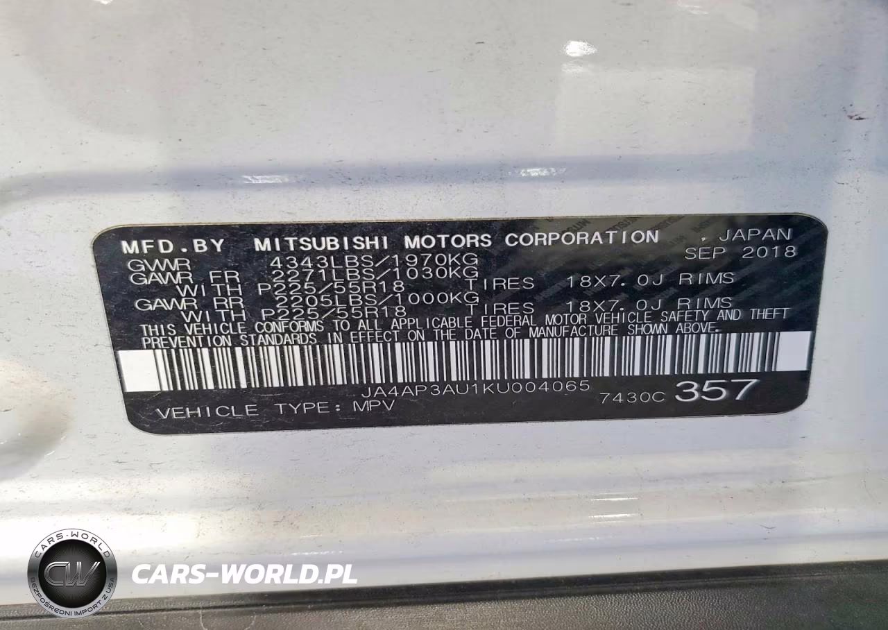 2019 Mitsubishi Outlander Sport Es VIN:JA4AP3AU1KU004065 - 13