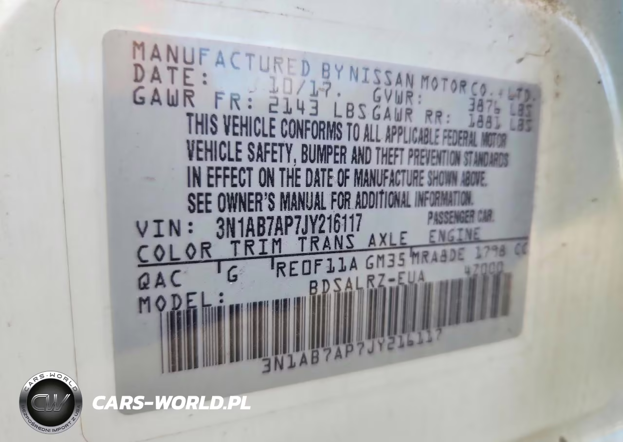 2018 Nissan Sentra Sr VIN:3N1AB7AP7JY216117 - 12