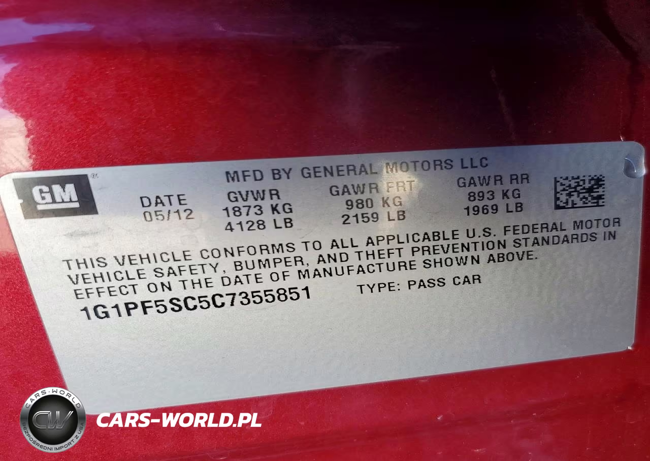2012 Chevrolet Cruze Lt VIN:1G1PF5SC5C7355851 - 12