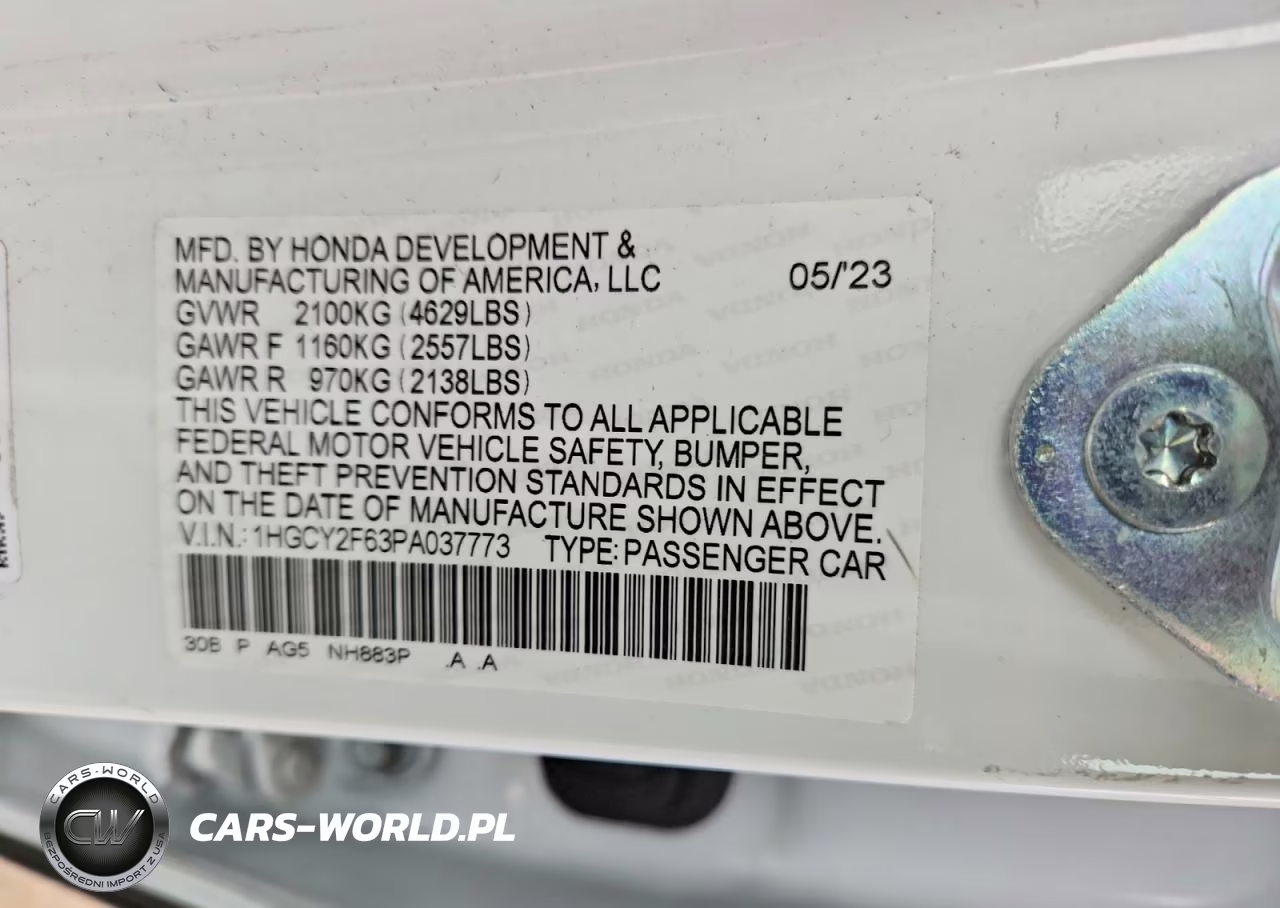 2023 Honda Accord Hybrid Exl VIN:1HGCY2F63PA037773 - 12