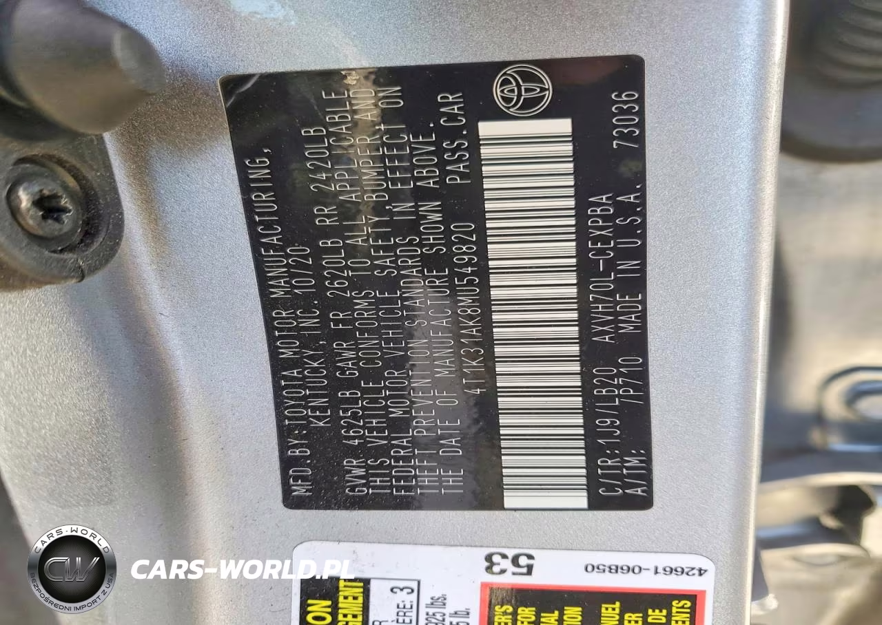 2021 Toyota Camry Xse VIN:4T1K31AK8MU549820 - 12