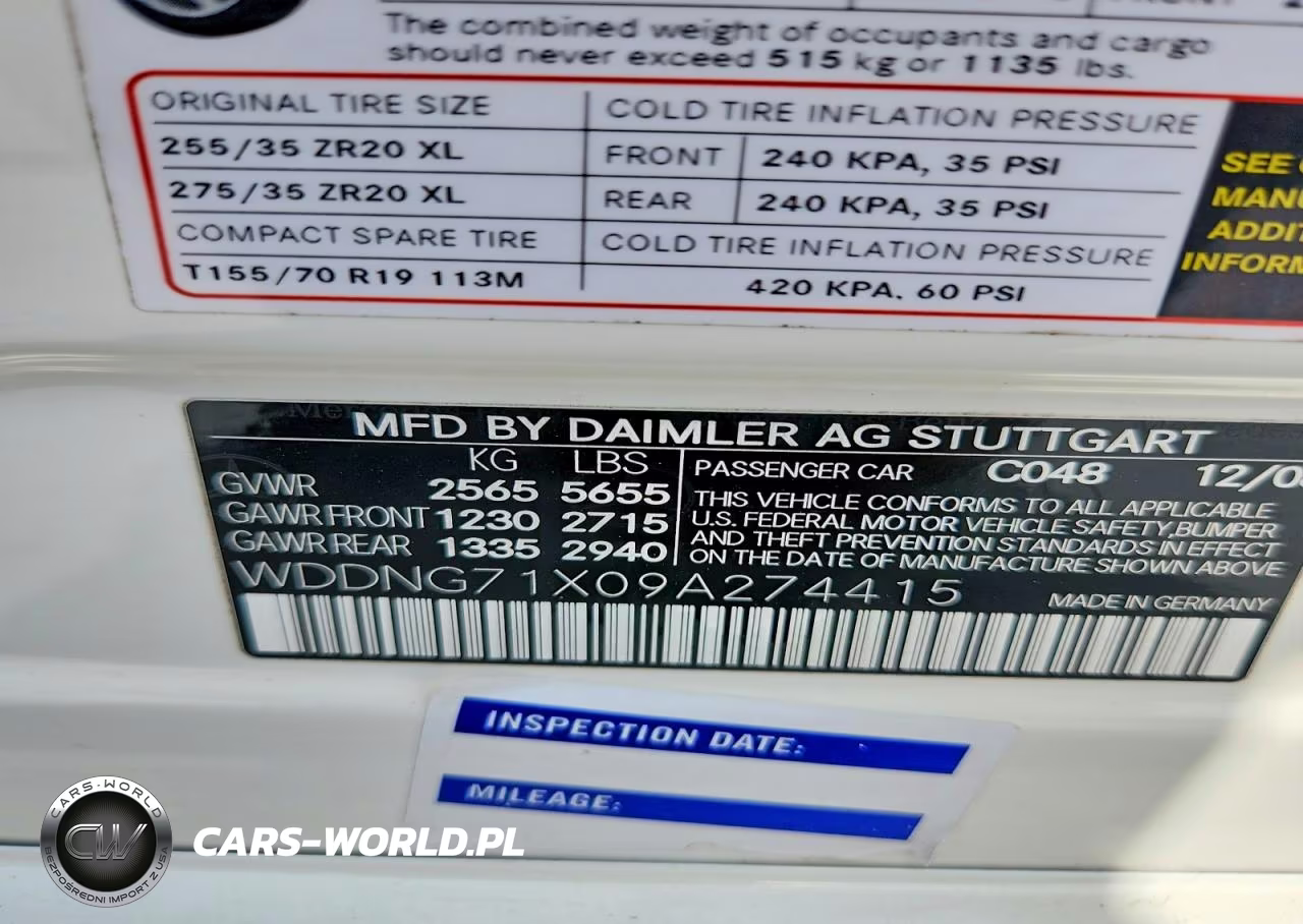 2009 Mercedes-Benz S 550 VIN:WDDNG71X09A274415 - 12