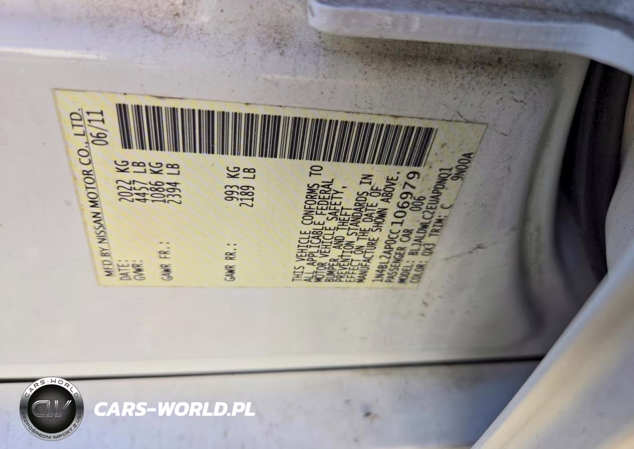 2012 Nissan Altima Sr VIN:1N4BL2AP0CC106979 - 12