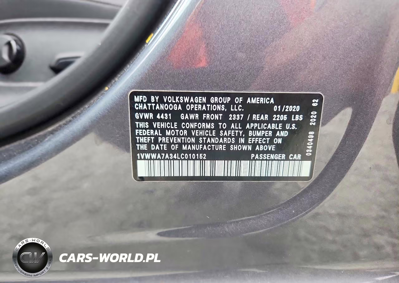 2020 Volkswagen Passat Se VIN:1VWWA7A34LC010152 - 12