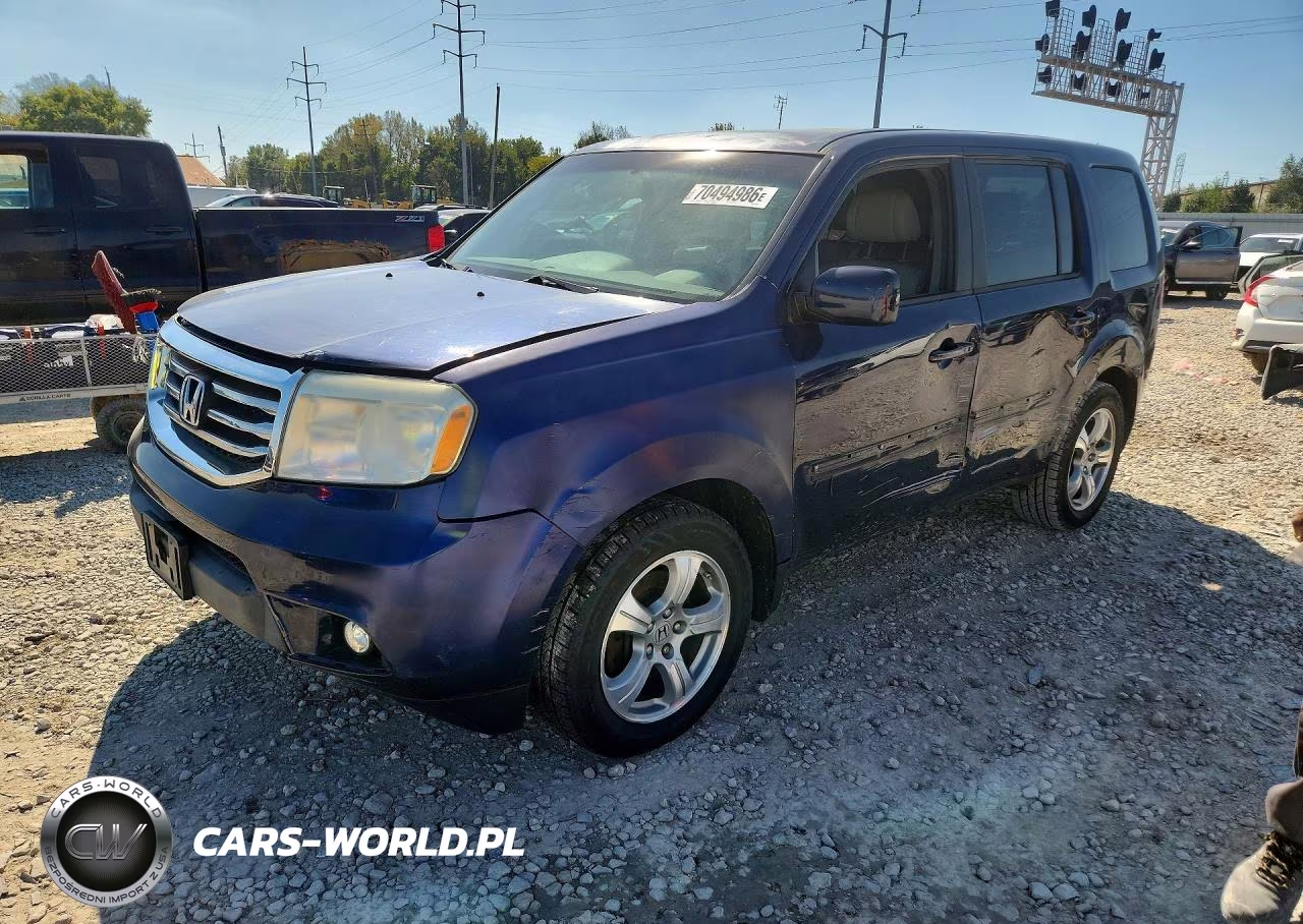 2013 Honda Pilot Exl VIN:5FNYF4H52DB074438 - 1
