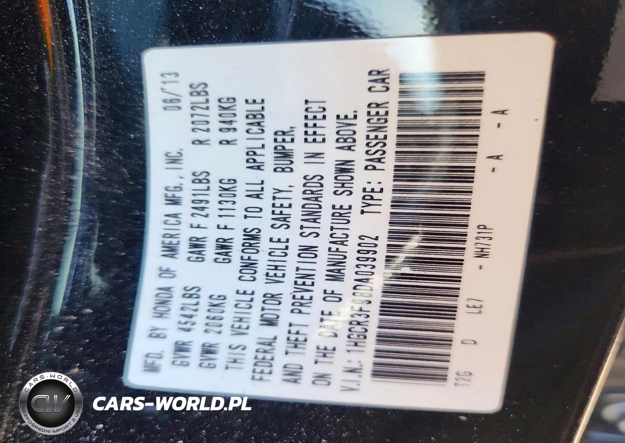 2013 Honda Accord Touring VIN:1HGCR3F98DA039902 - 12