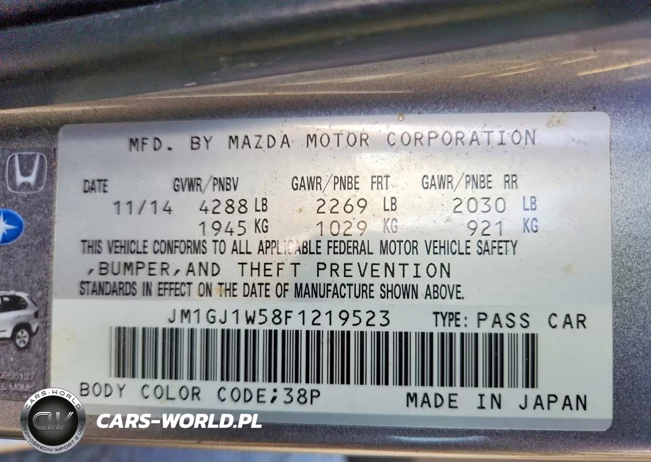 2015 Mazda 6 Grand Touring VIN:JM1GJ1W58F1219523 - 12