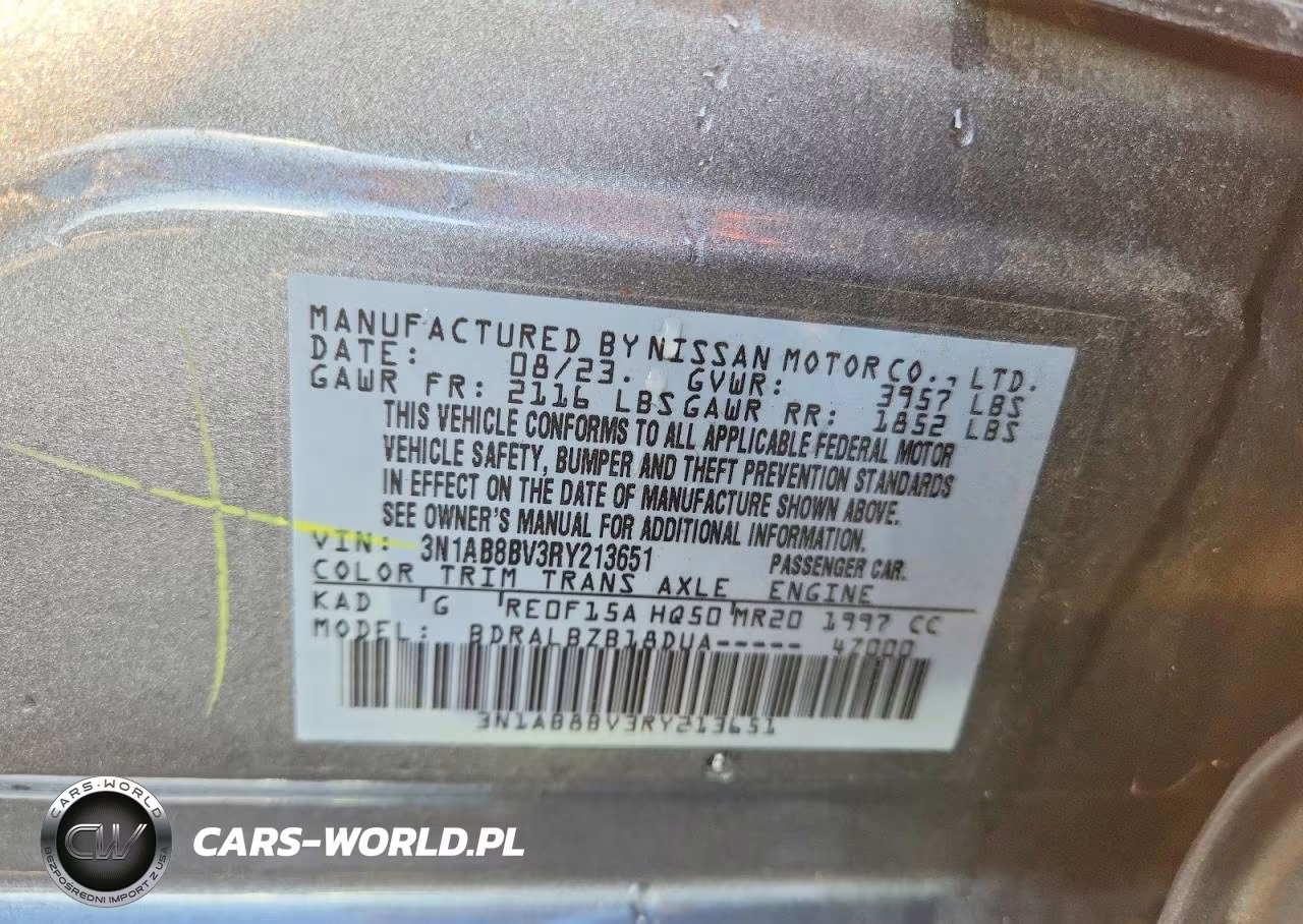 2024 Nissan Sentra S VIN:3N1AB8BV3RY213651 - 12
