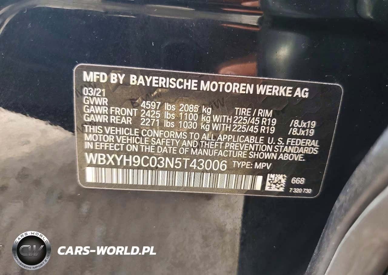 2022 BMW X2 Sdrive28I VIN:WBXYH9C03N5T43006 - 12