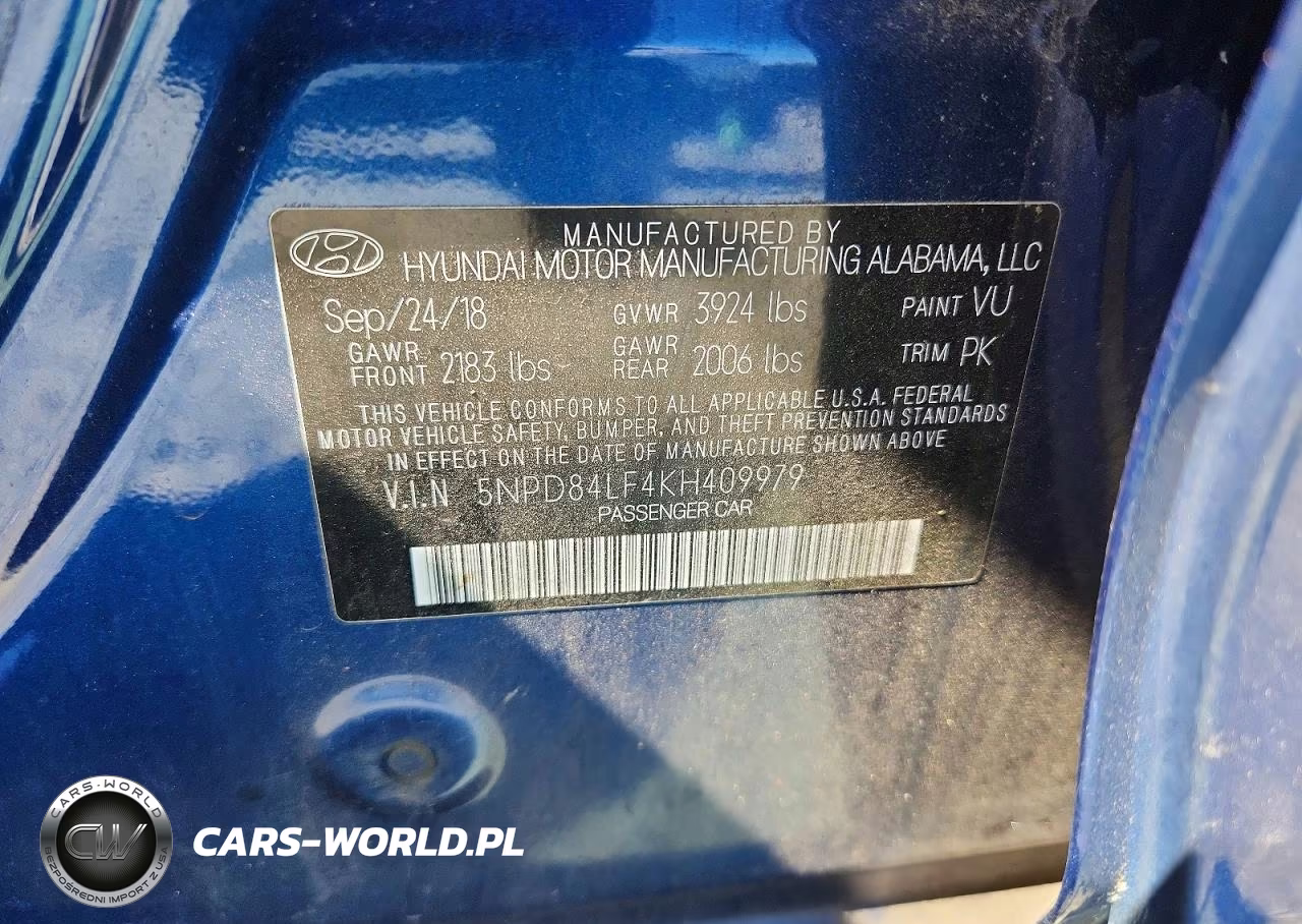 2019 Hyundai Elantra Sel VIN:5NPD84LF4KH409979 - 13