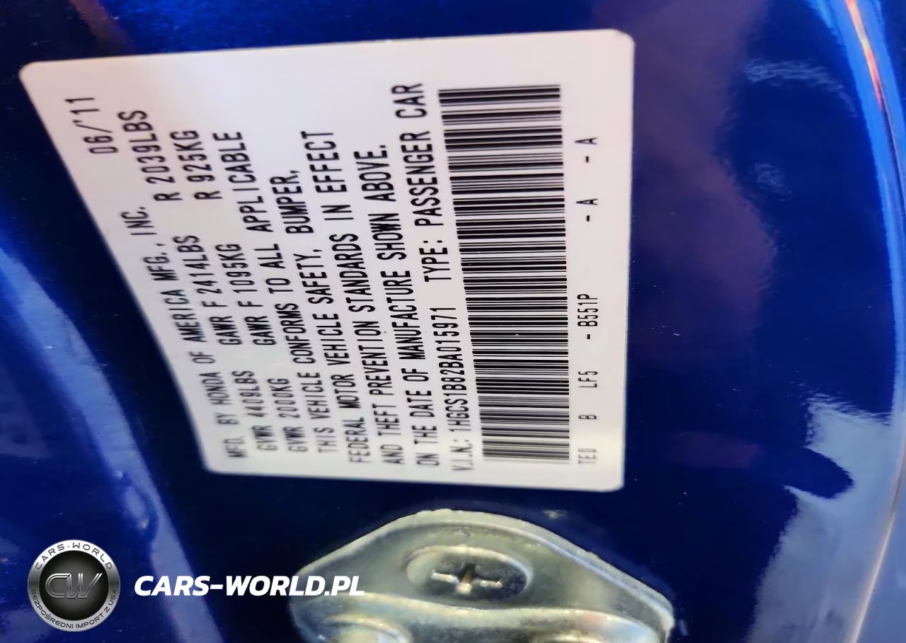 2011 Honda Accord Exl VIN:1HGCS1B82BA015971 - 12