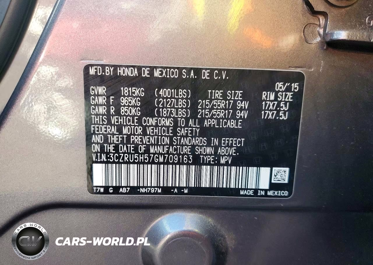 2016 Honda Hr-V Ex VIN:3CZRU5H57GM709163 - 13