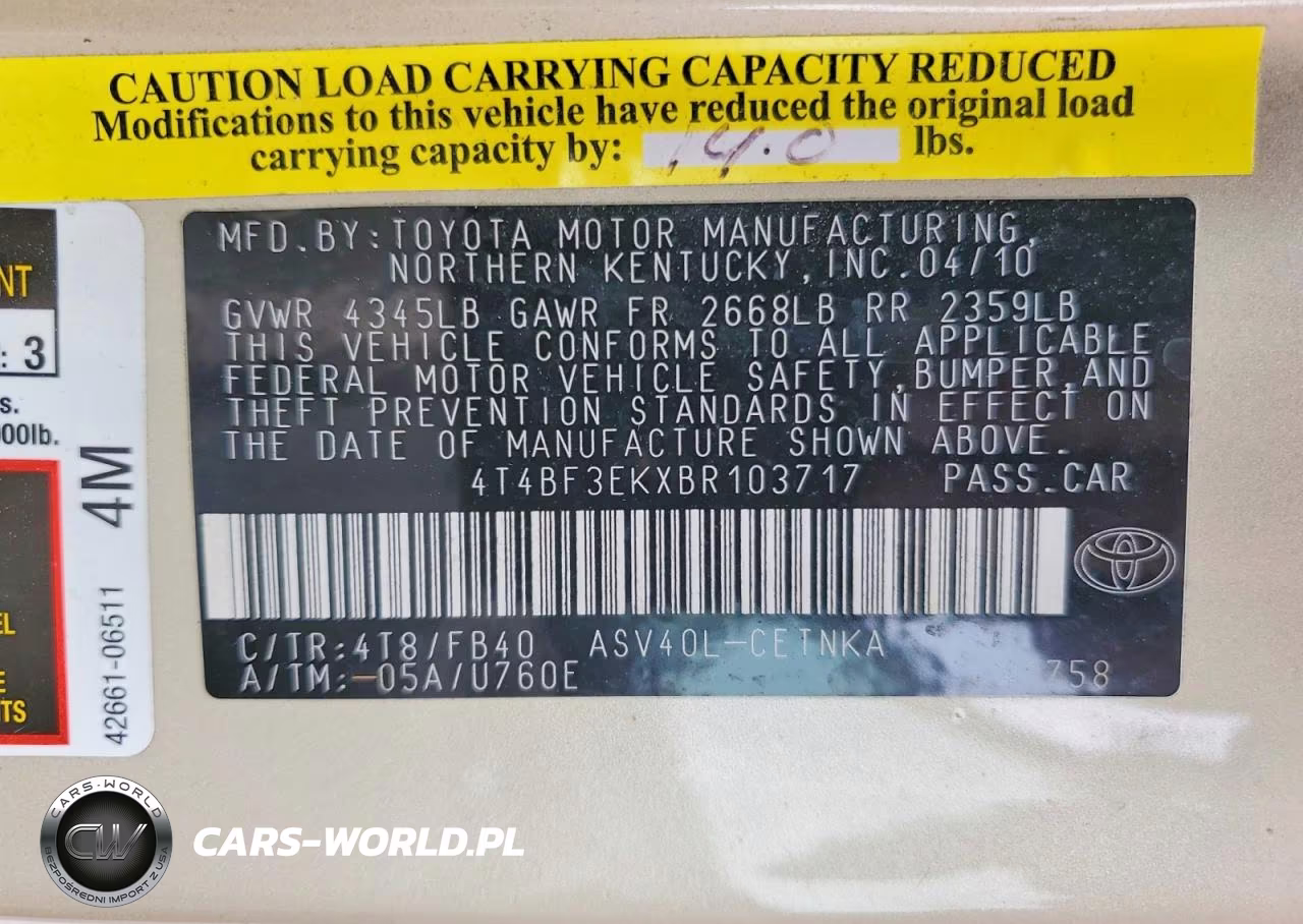 2011 Toyota Camry Le VIN:4T4BF3EKXBR103717 - 12