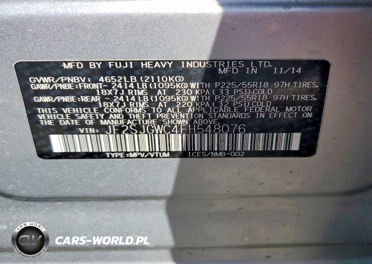 2015 Subaru Forester 2.0Xt Touring VIN:JF2SJGWC4FH548076 - 13