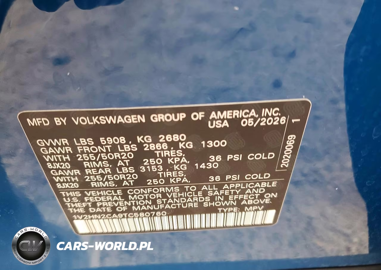2026 Volkswagen Atlas Se VIN:1V2HN2CA9TC580760 - 13