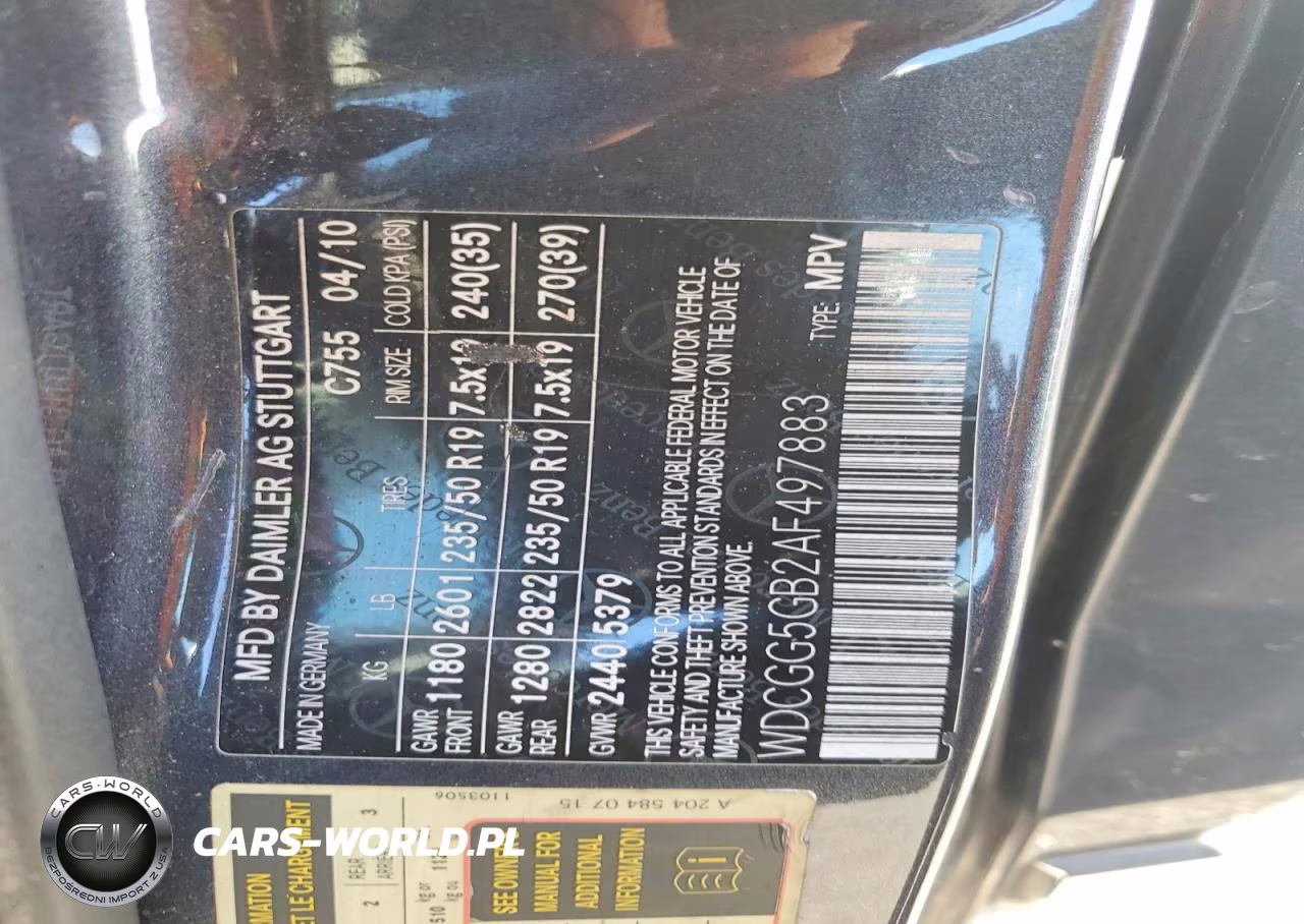 2010 Mercedes-Benz Glk 350 VIN:WDCGG5GB2AF497883 - 13