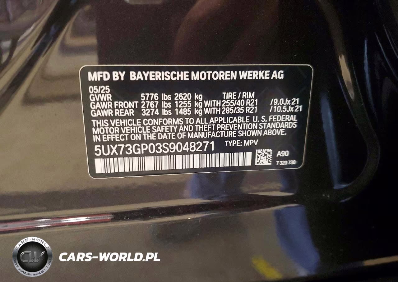 2025 BMW X3 M50 VIN:5UX73GP03S9048271 - 13