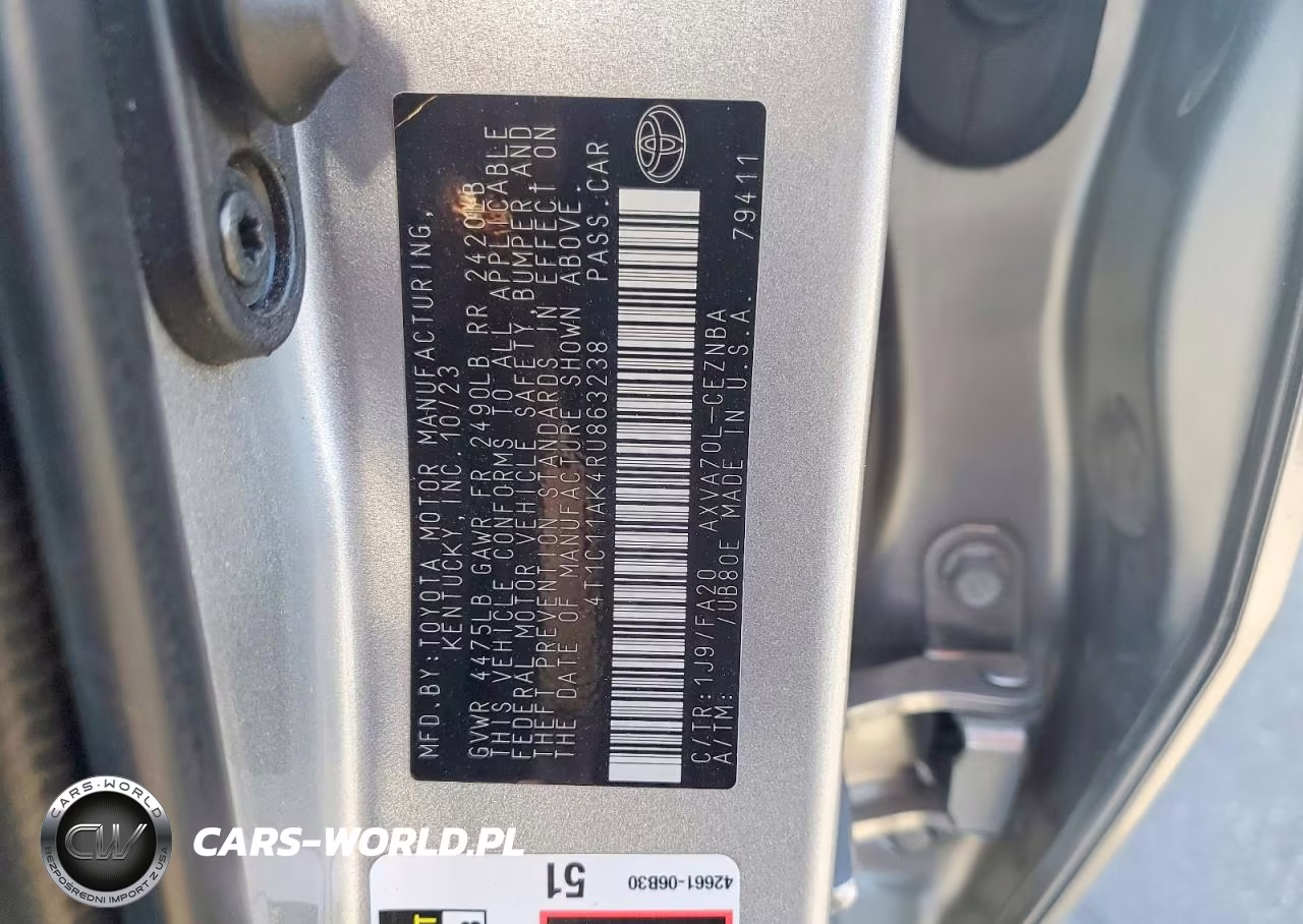 2024 Toyota Camry Le VIN:4T1C11AK4RU863238 - 13