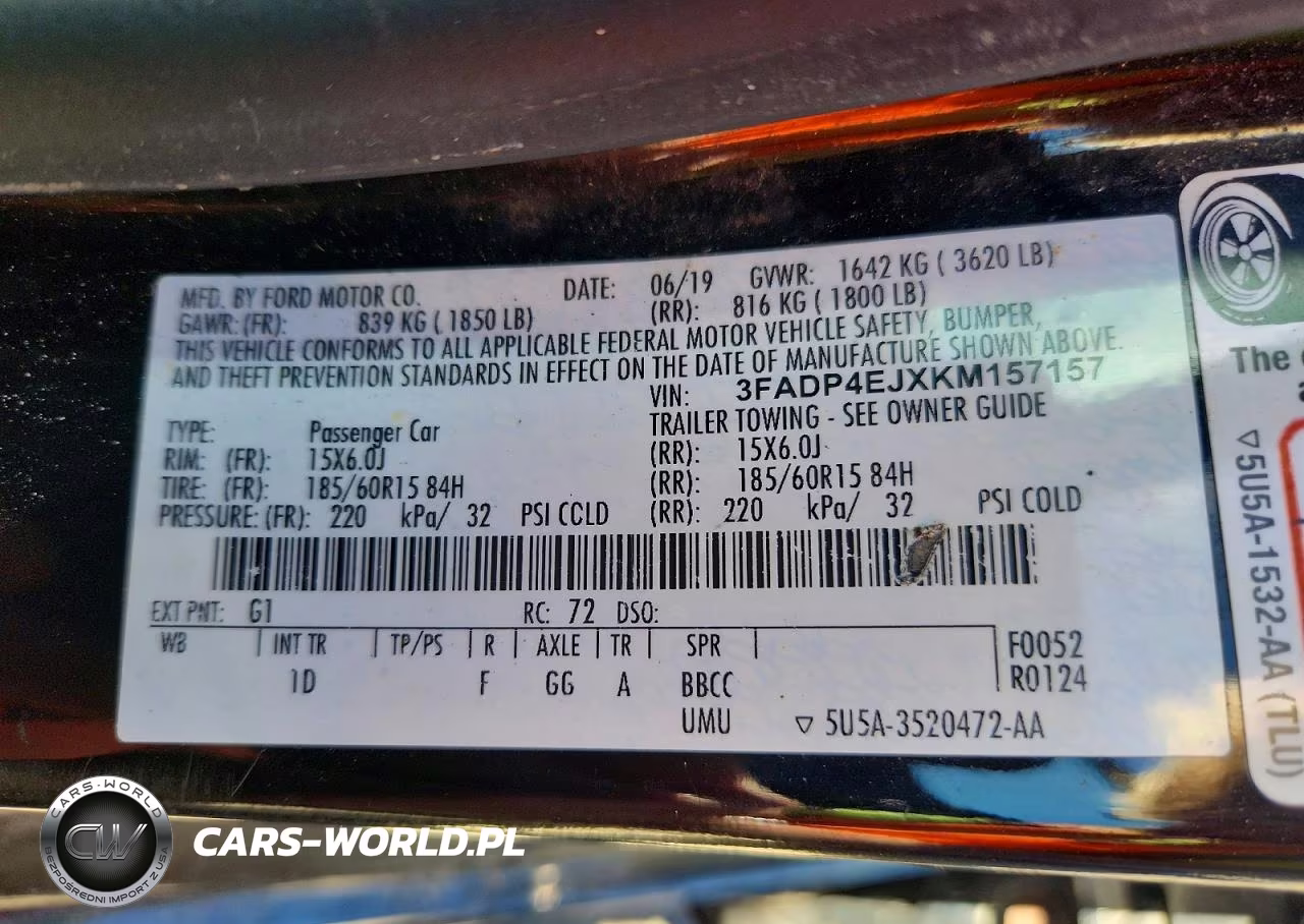 2019 Ford Fiesta Se VIN:3FADP4EJXKM157157 - 12