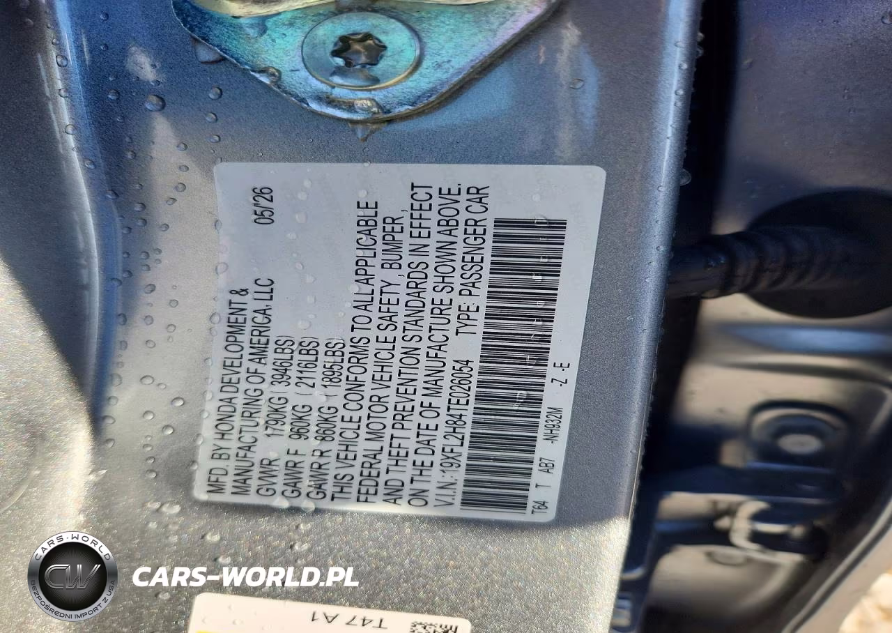 2026 Honda Civic Sport VIN:19XFL2H84TE026054 - 12
