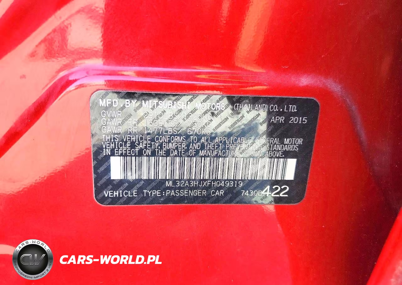 2015 Mitsubishi Mirage De VIN:ML32A3HJXFH049319 - 12