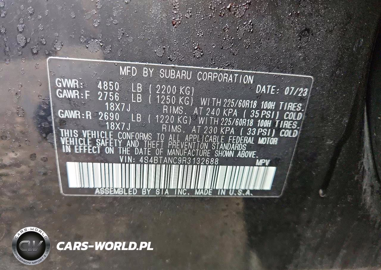 2024 Subaru Outback Limited VIN:4S4BTANC9R3132688 - 14