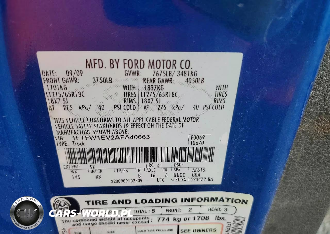 2010 Ford F150 Supercrew VIN:1FTFW1EV2AFA40663 - 12