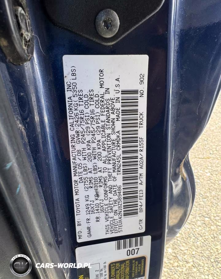 2008 Toyota Tacoma VIN:5TEUX42N18Z589486 - 10