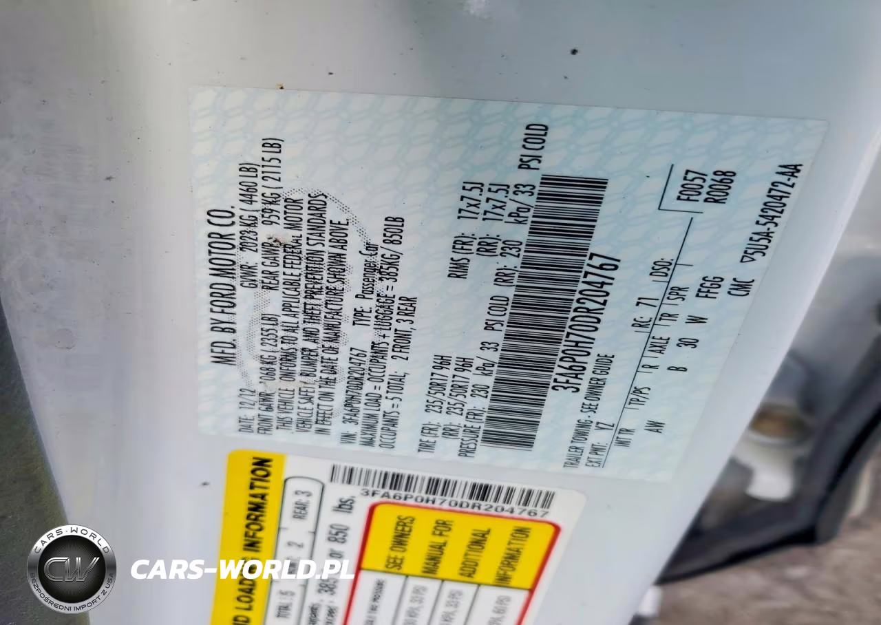 2013 Ford Fusion Se VIN:3FA6P0H70DR204767 - 13