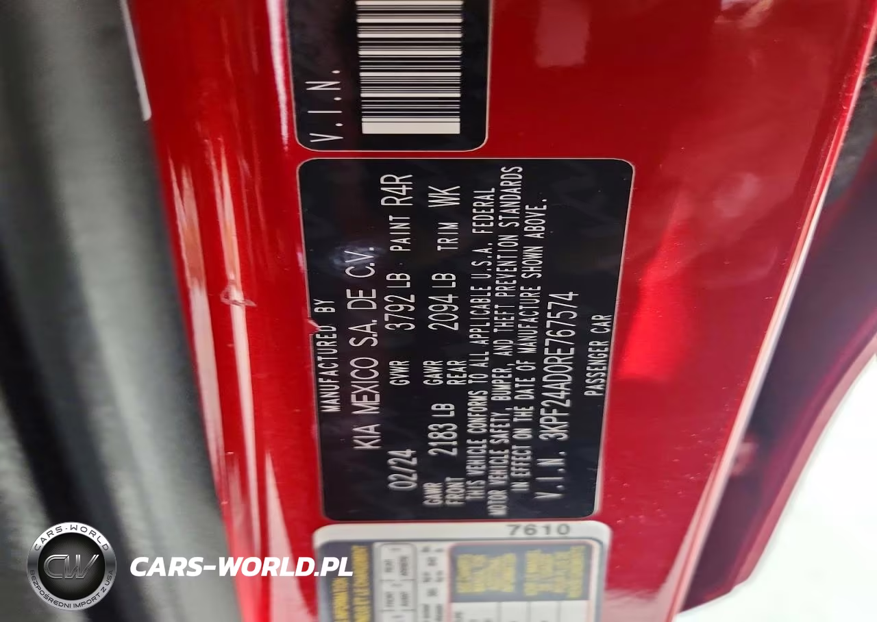 2024 Kia Forte Lxs VIN:3KPF24AD0RE767574 - 13