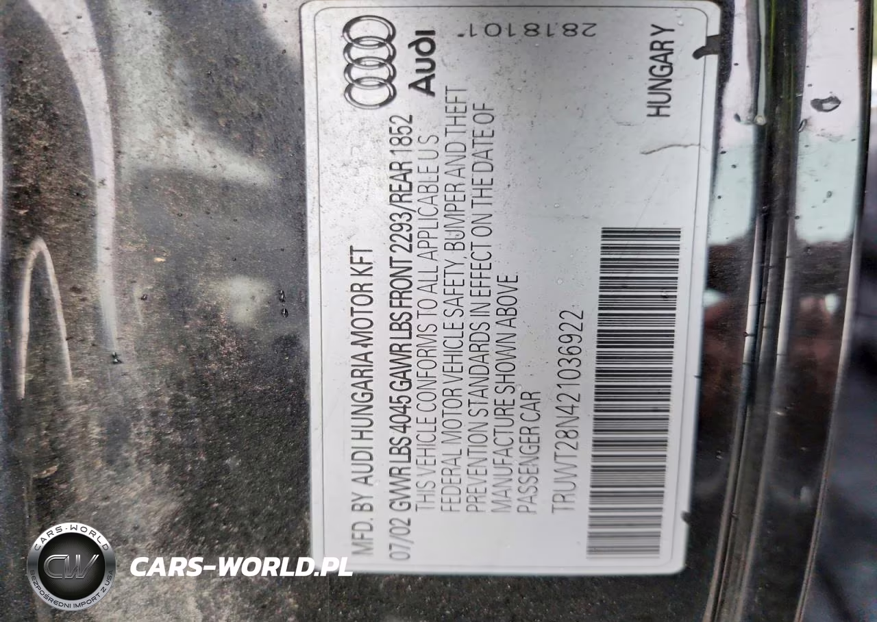 2002 Audi Tt Quattro VIN:TRUWT28N421036922 - 13