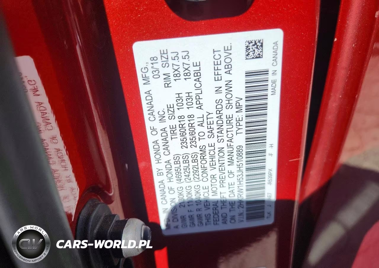 2018 Honda Cr-V Ex VIN:2HKRW1H53JH510889 - 13