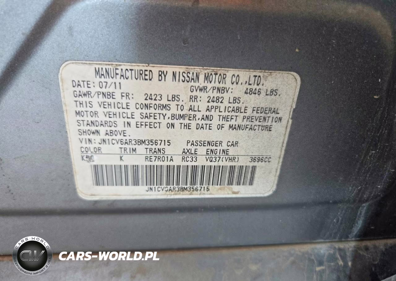 2011 Infiniti G37 Sedan X VIN:JN1CV6AR3BM356715 - 12