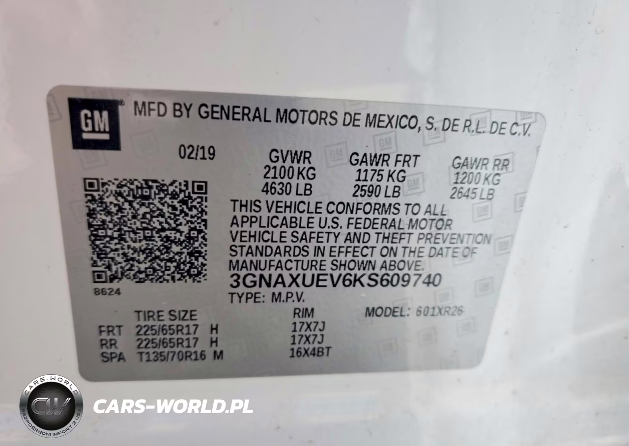 2019 Chevrolet Equinox Lt VIN:3GNAXUEV6KS609740 - 14