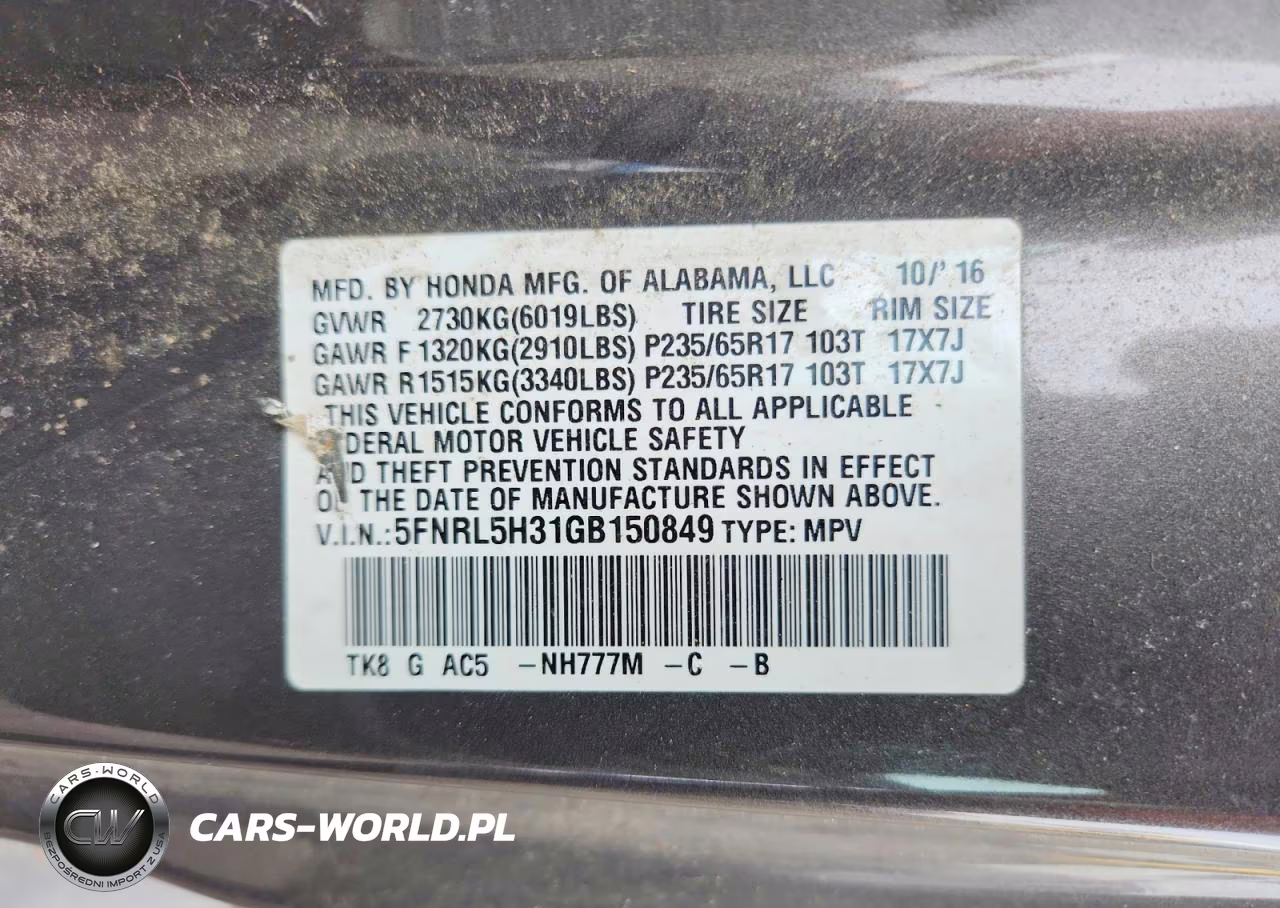 2016 Honda Odyssey Se VIN:5FNRL5H31GB150849 - 14